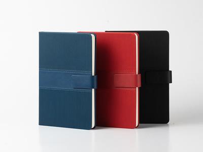 Carnets en cuir PU avec boucle magnétique, 80 pages quadrillées