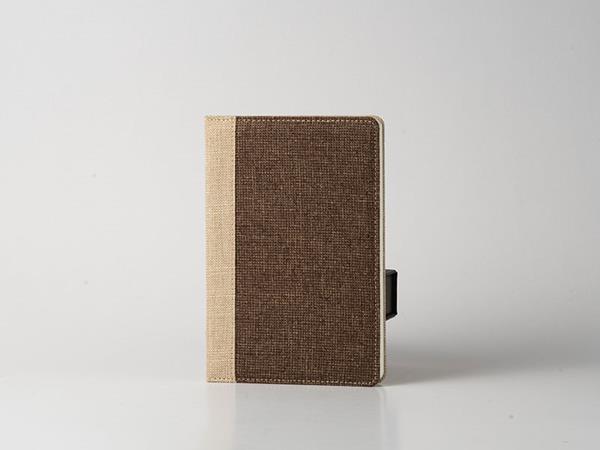 Carnets en cuir thermo PU patchwork, porte-stylo, 80 pages lignées