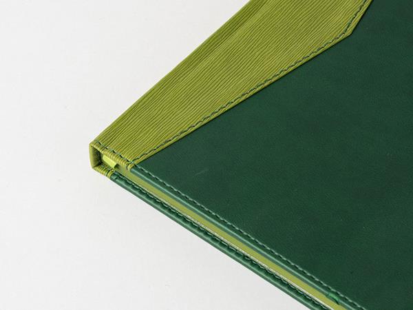 Carnets en cuir patchwork, bords en couleur, 80 pages lignées