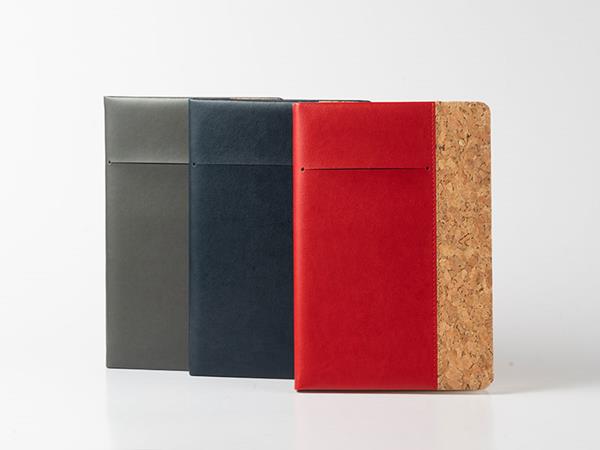 Carnets en cuir patchwork, couverture en PU souple et thermo PU, 80 pages lignées, porte-cartes
